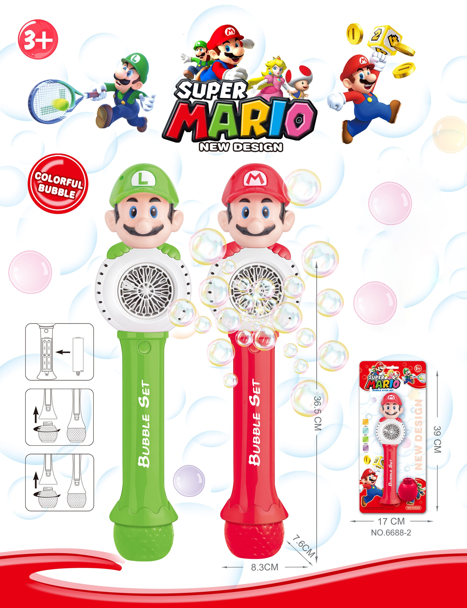 Bubble Wand-Mario 20 hole